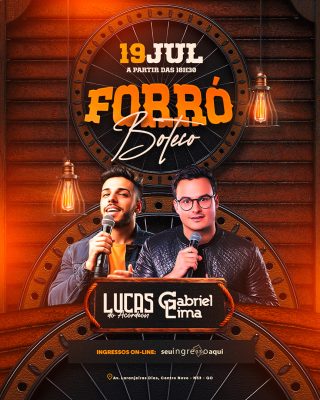 Flyer Forró Boteco Social Media PSD Editável