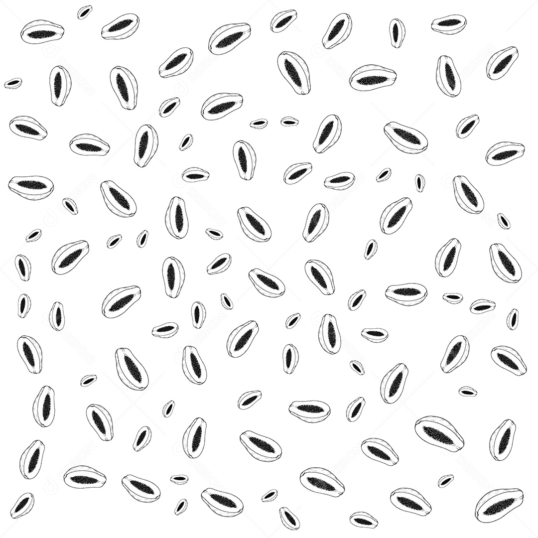 Fundo de Sementes de Mamão Ilustração Vetor EPS