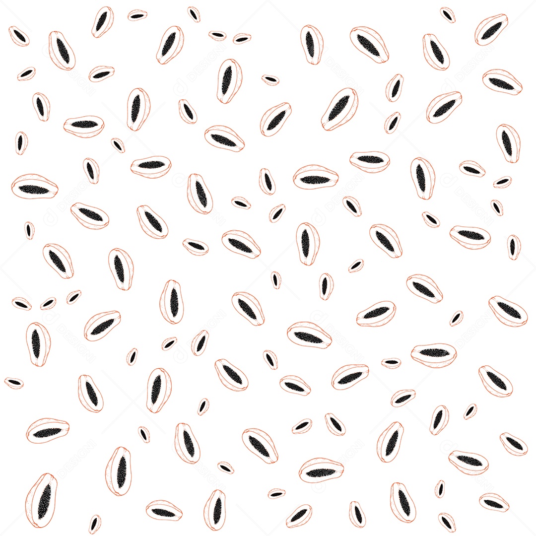 Fundo de Sementes de Mamão Ilustração Vetor EPS