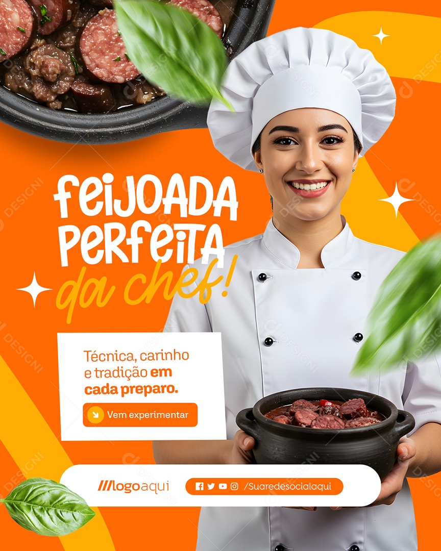 Feijoada Perfeita da Chef Social Media PSD Editável