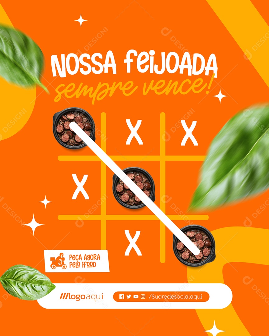Nossa Feijoada Sempre Vence Social Media PSD Editável