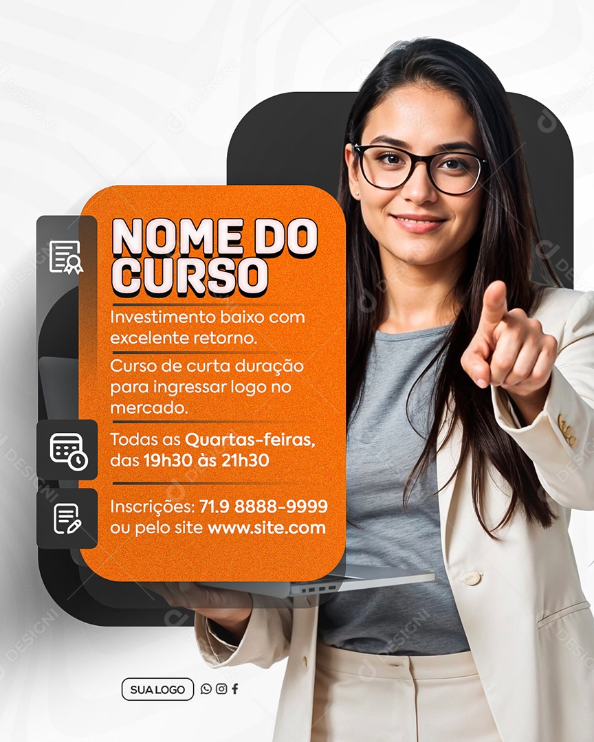 Curso Técnico Social Media PSD Editável