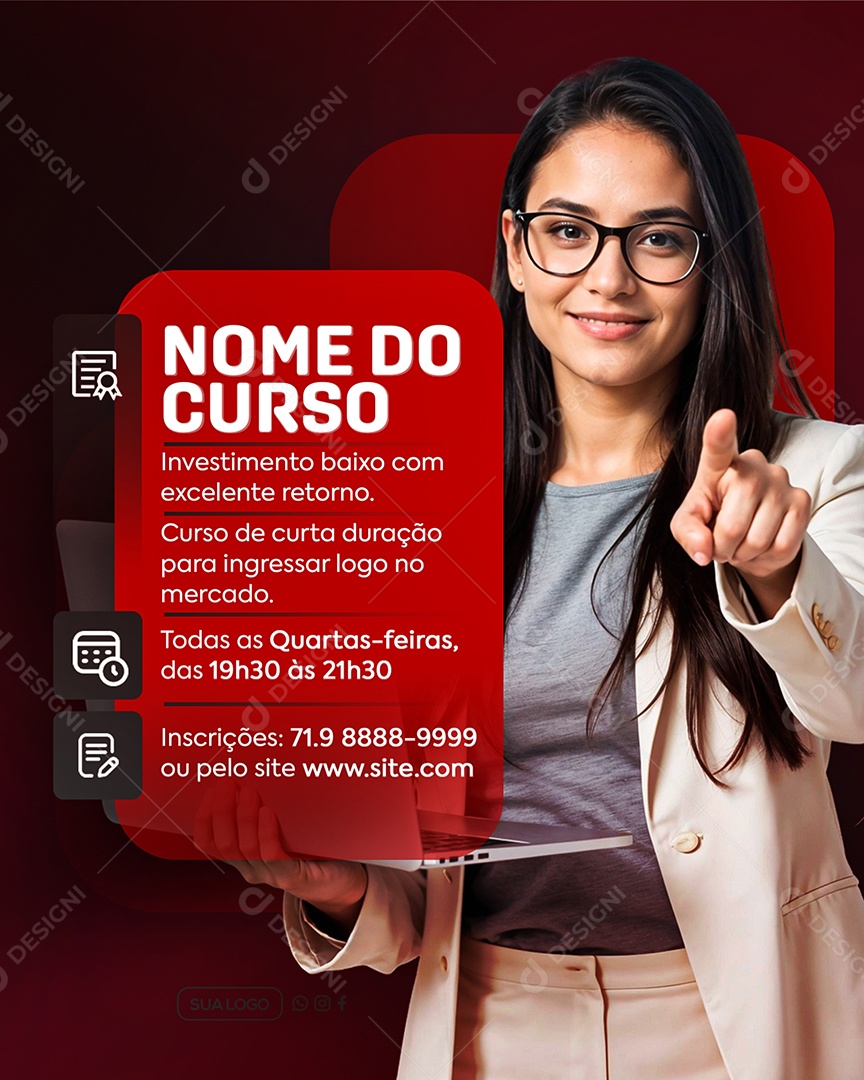 Curso Técnico Social Media PSD Editável