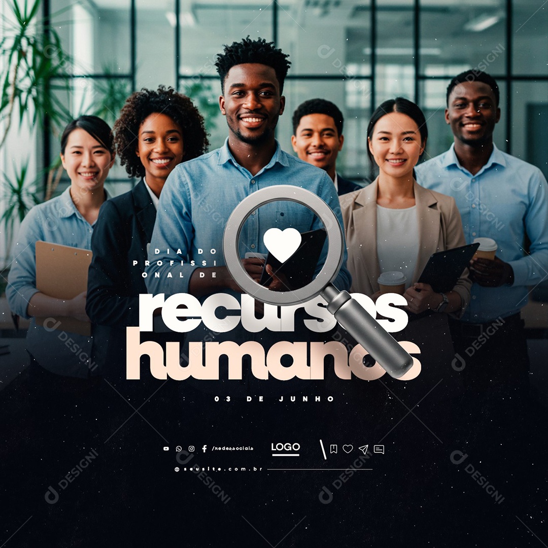 Dia do Profissional de Recursos Humanos 03 de Junho Social Media PSD Editável