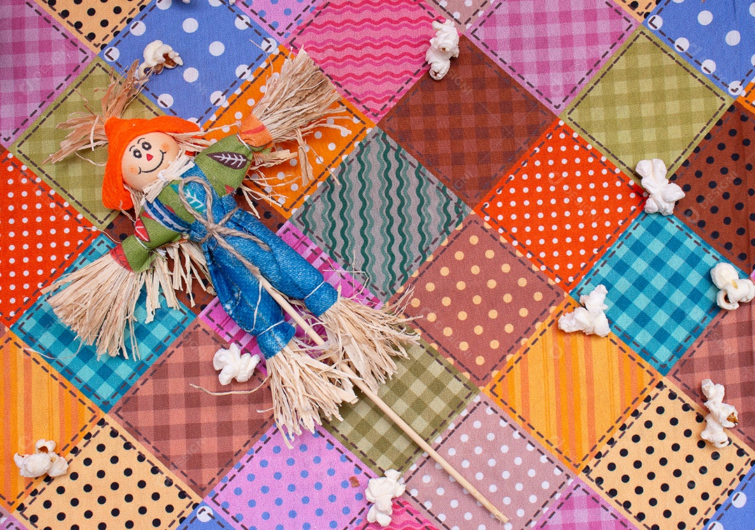 Alimento típico de festa junina em uma colorida