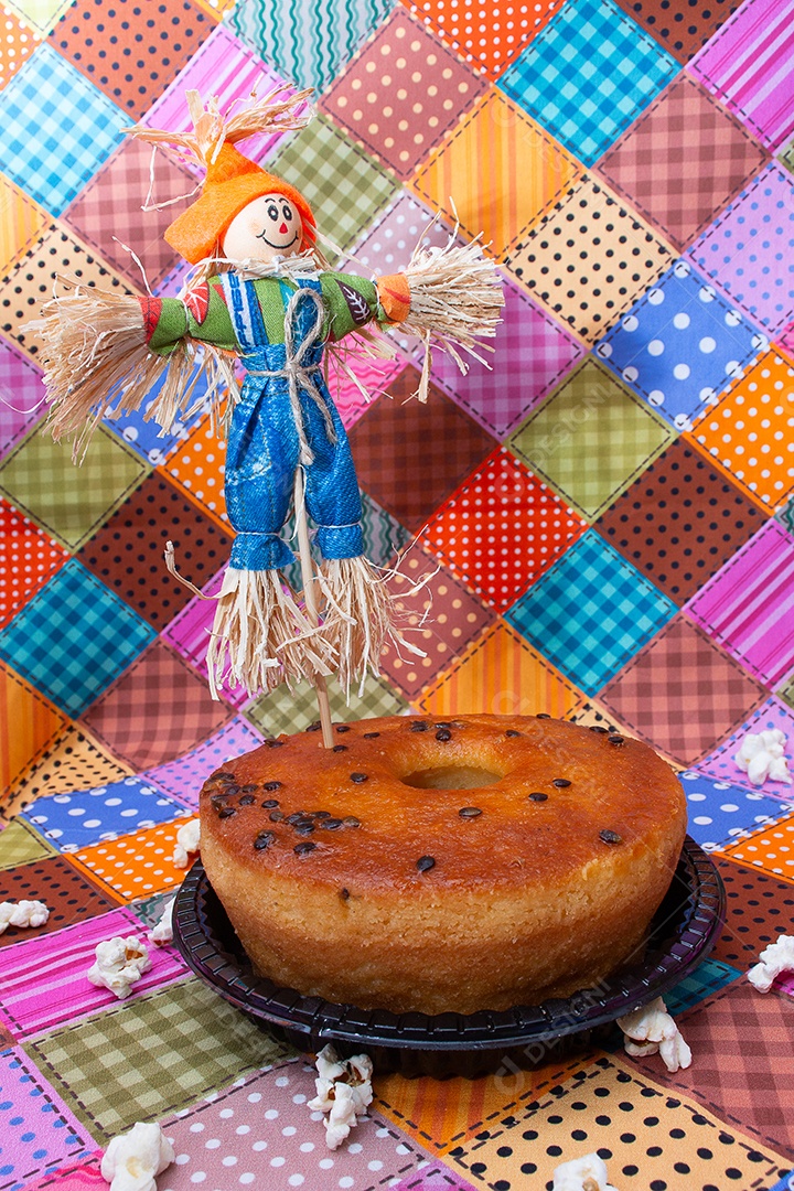 Alimento típico de festa junina em uma colorida