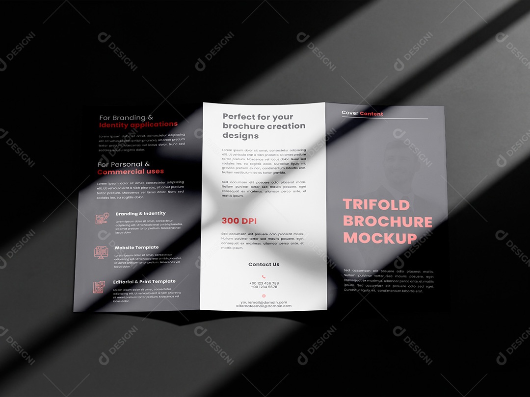Folder Dobrável Mockup PSD Editável