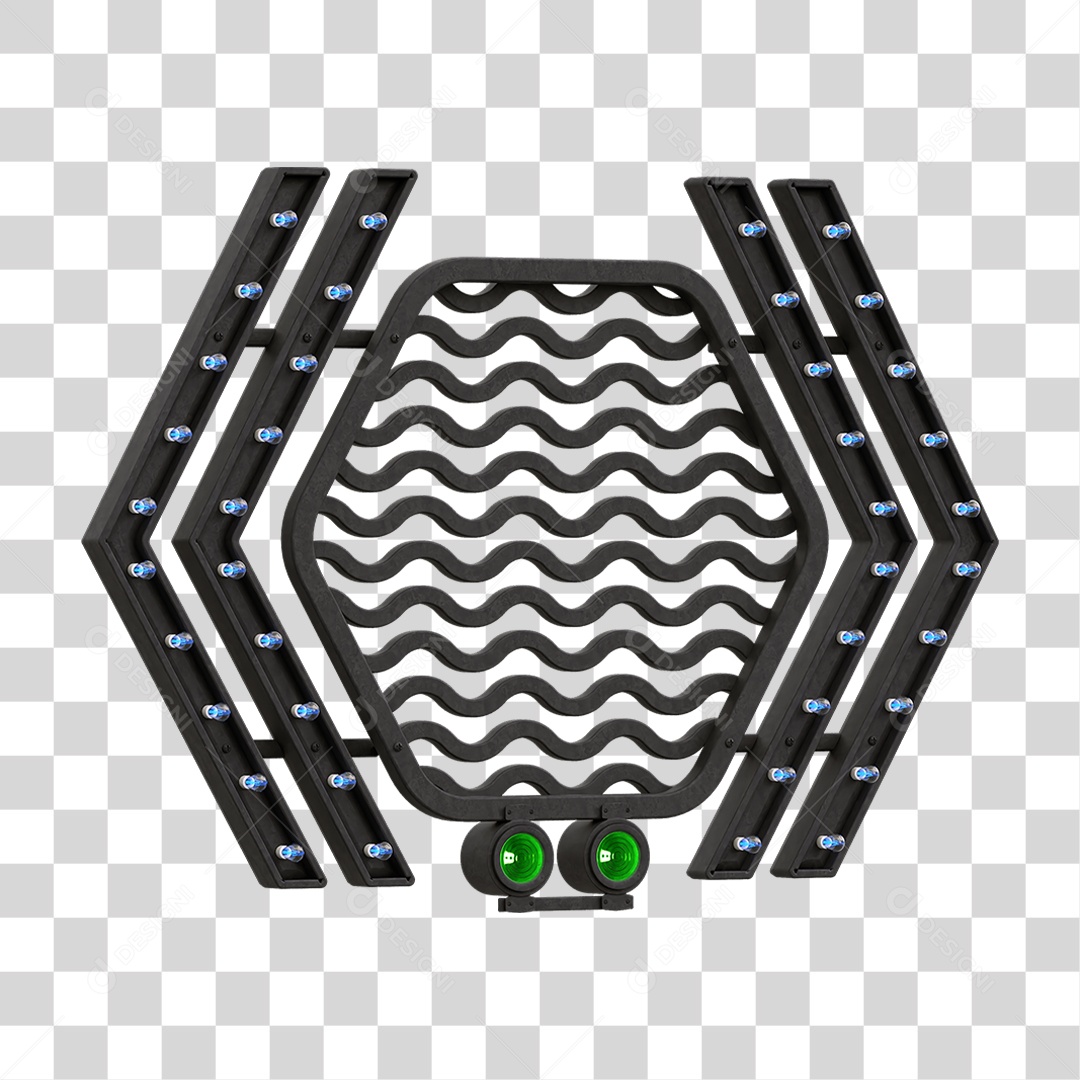 Grade Luz Geométrica PNG Transparente