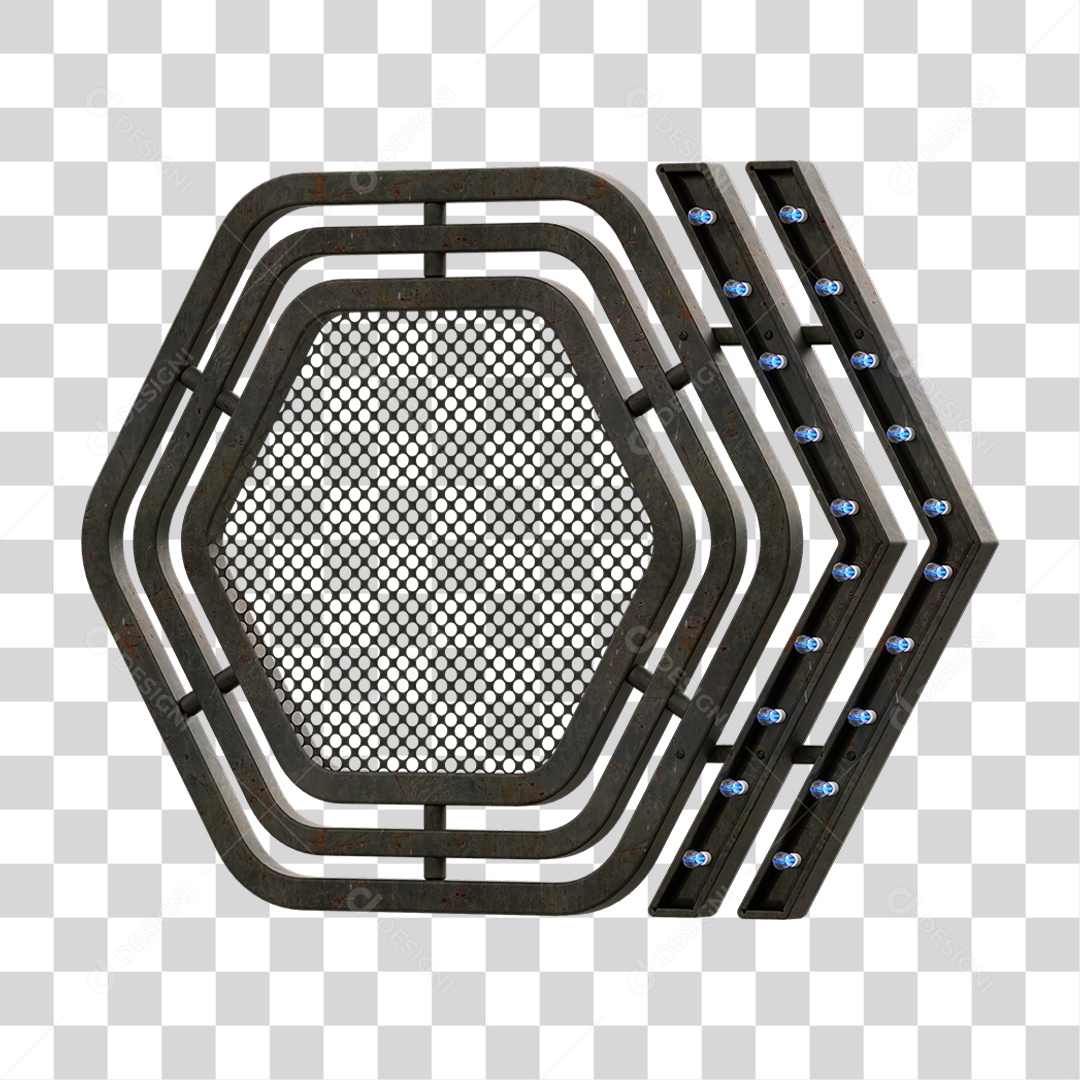 Grade Luz Geométrica PNG Transparente