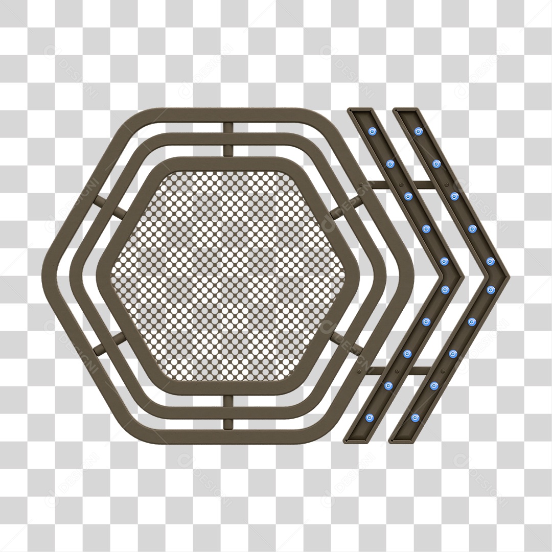 Grade Luz Geométrica PNG Transparente