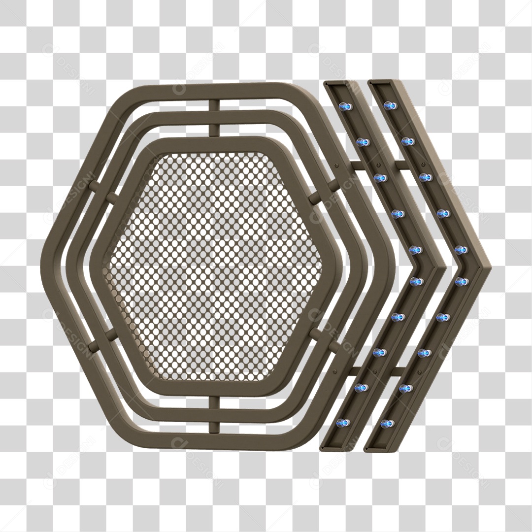 Grade Luz Geométrica PNG Transparente