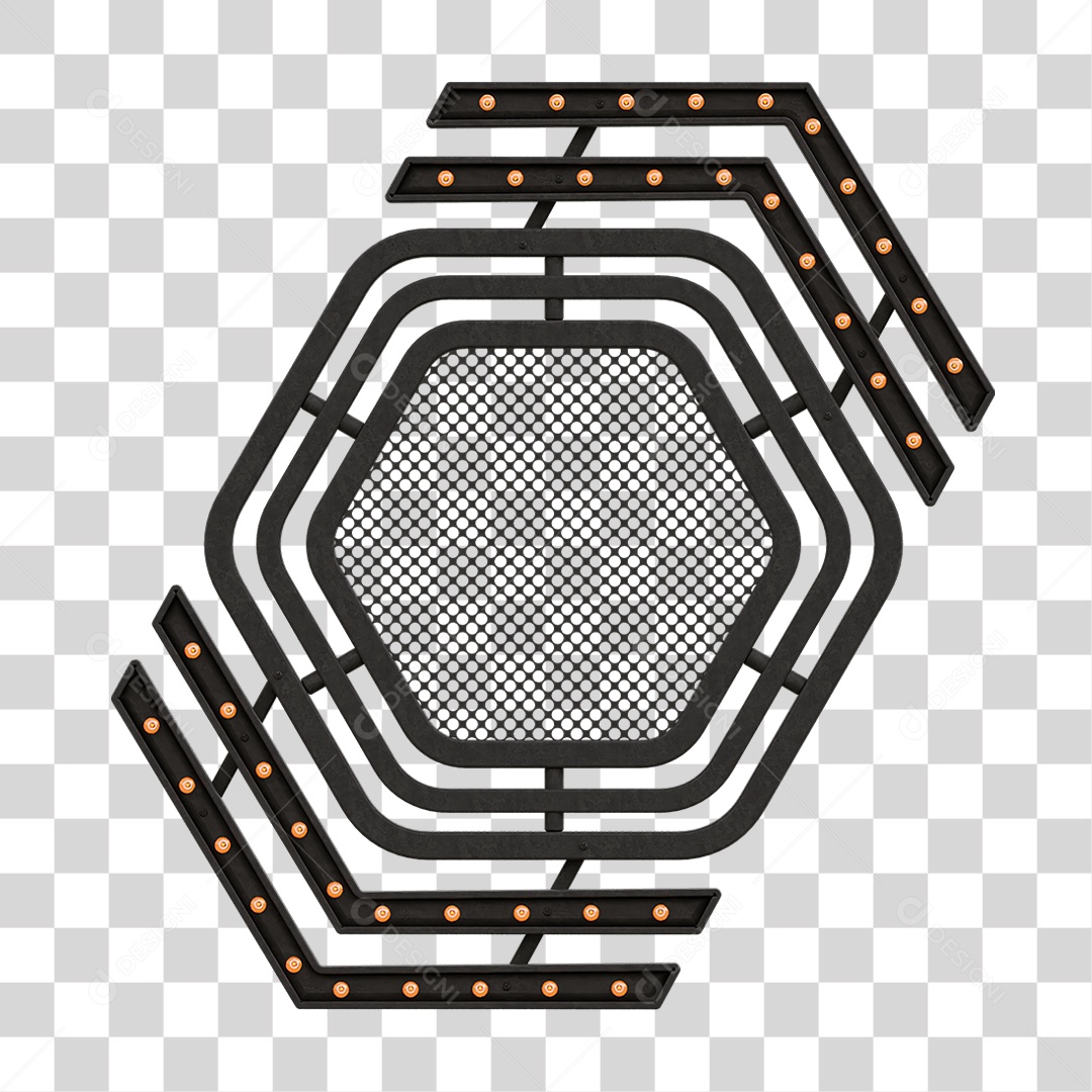 Grade Luz Geométrica PNG Transparente