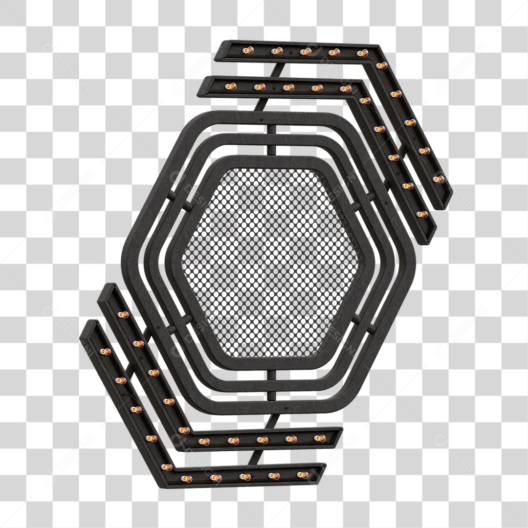Grade Luz Geométrica PNG Transparente