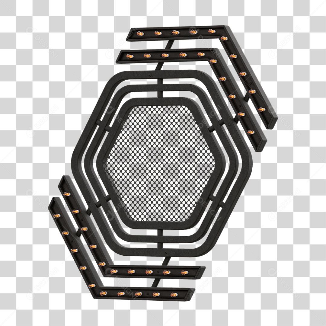 Grade Luz Geométrica PNG Transparente