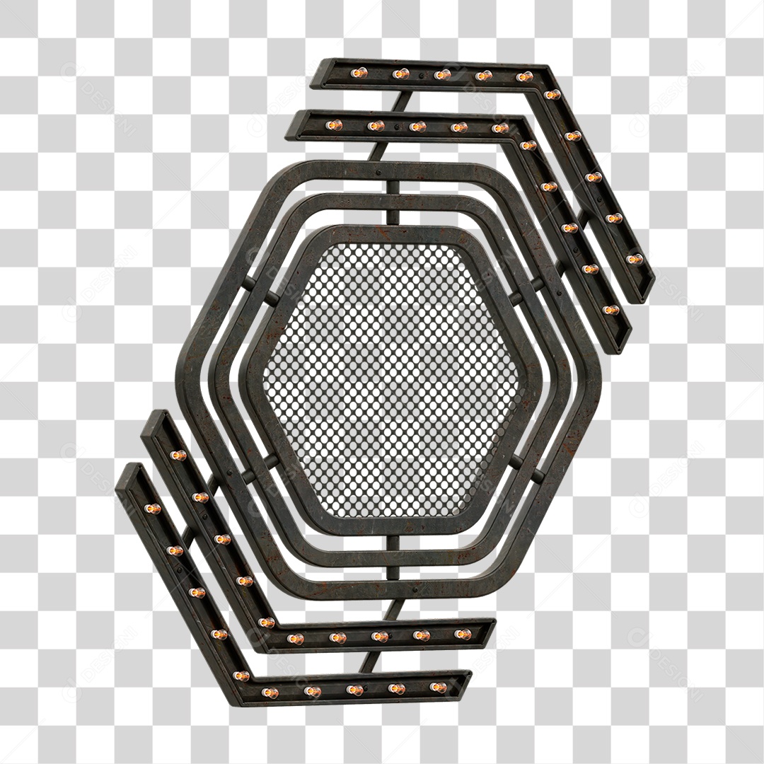 Grade Luz Geométrica PNG Transparente