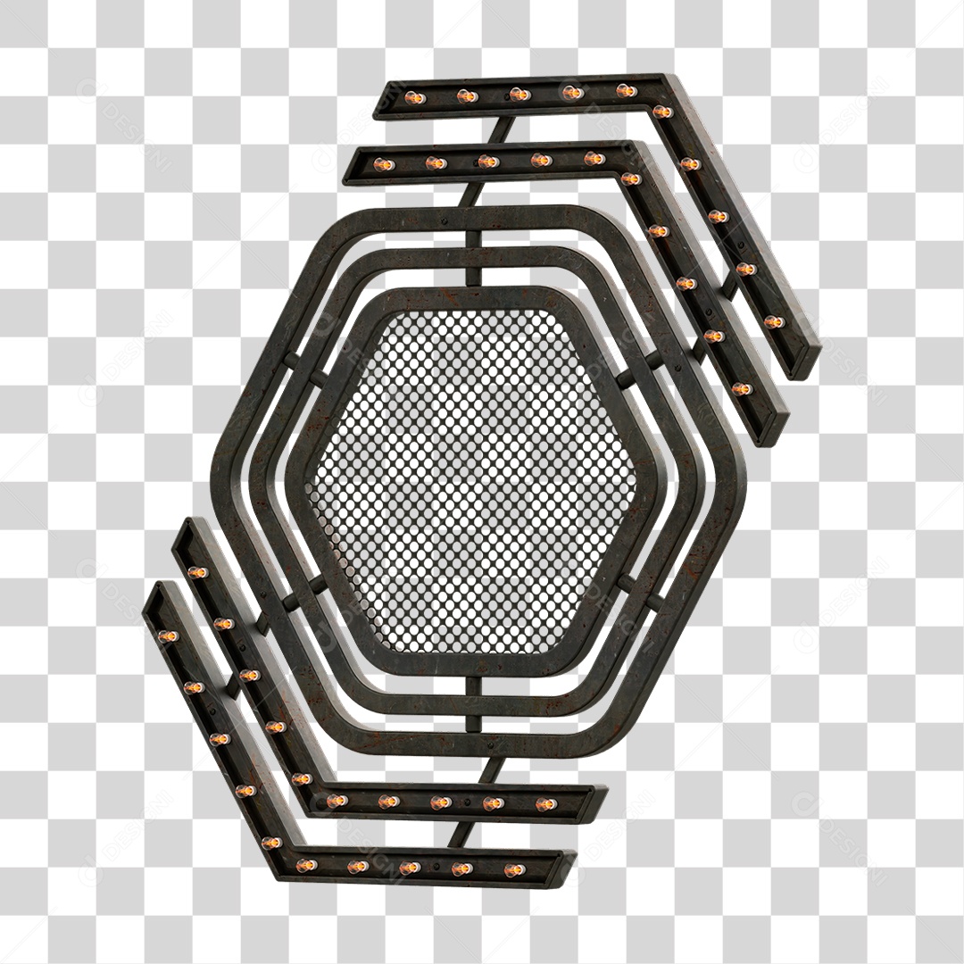 Grade Luz Geométrica PNG Transparente