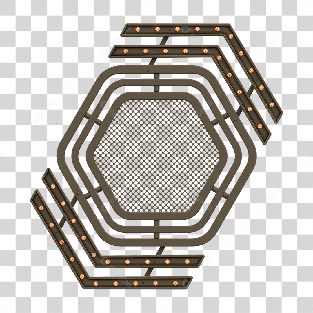 Grade Luz Geométrica PNG Transparente