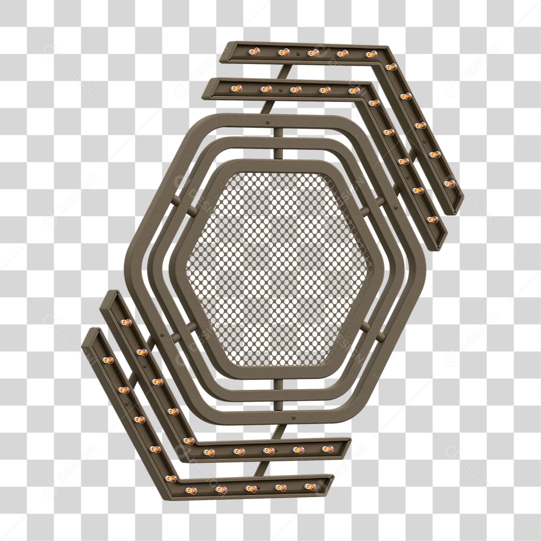 Grade Luz Geométrica PNG Transparente
