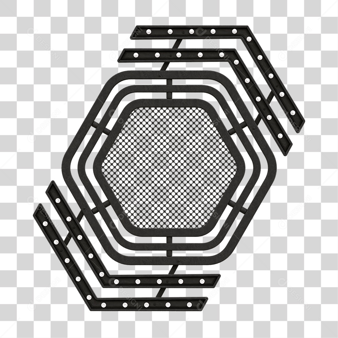 Grade Luz Geométrica PNG Transparente
