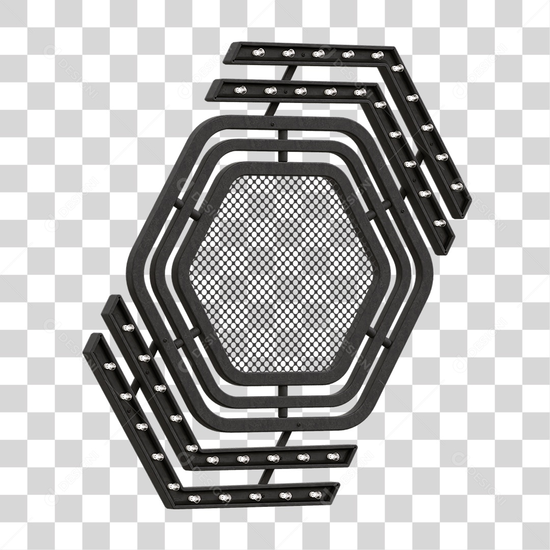 Grade Luz Geométrica PNG Transparente