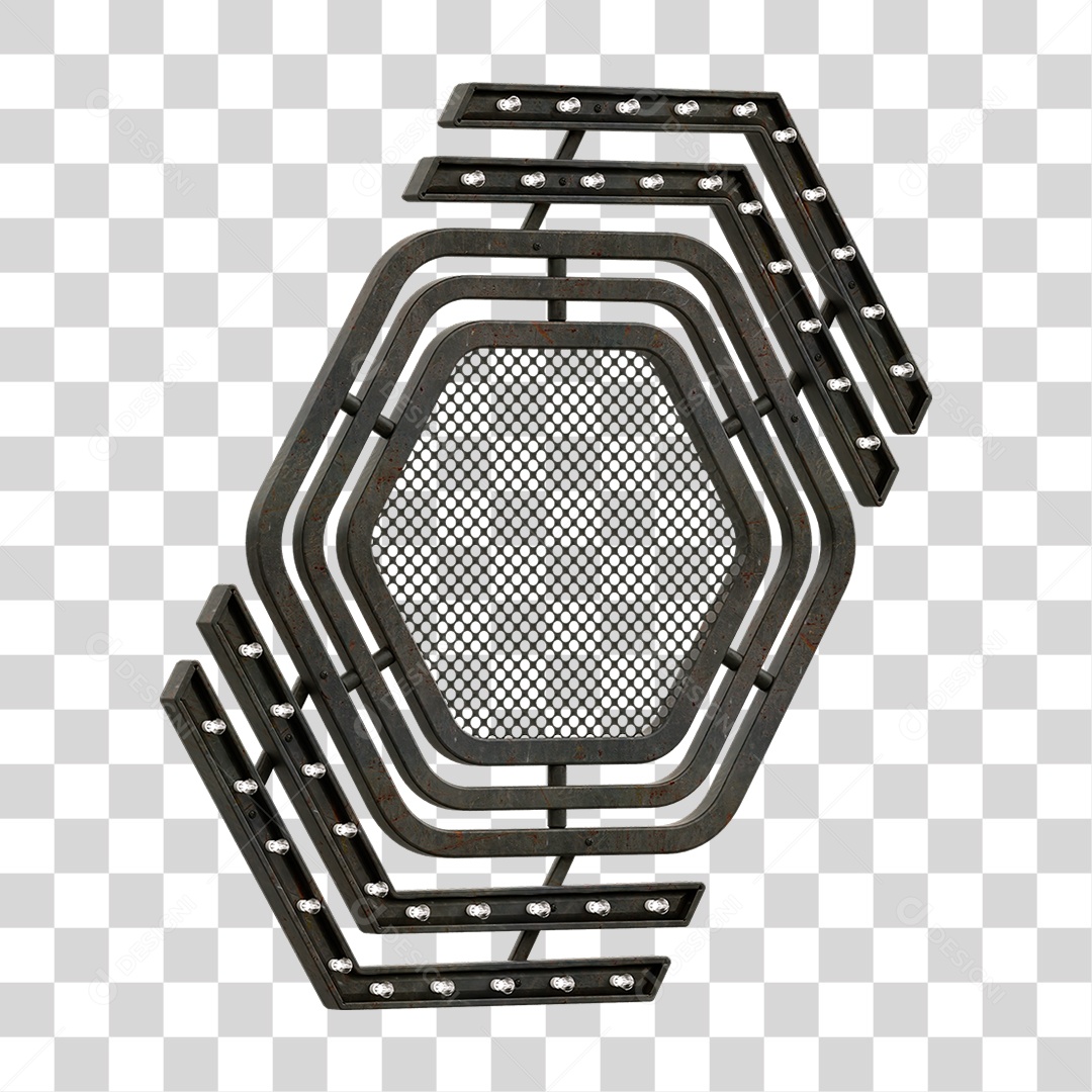Grade Luz Geométrica PNG Transparente