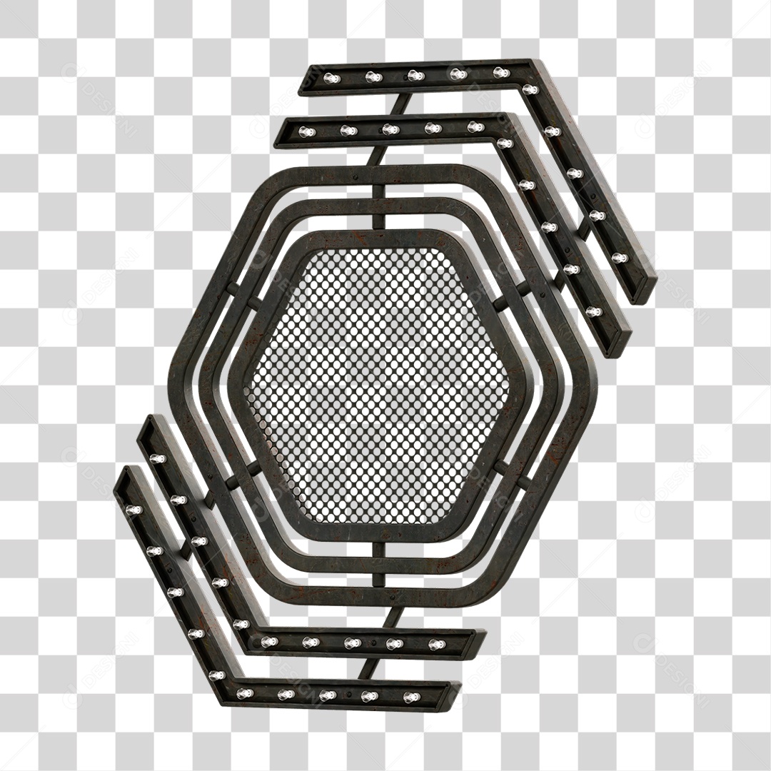 Grade Luz Geométrica PNG Transparente