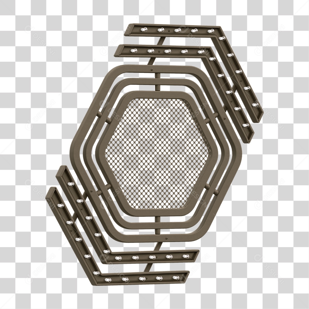 Grade Luz Geométrica PNG Transparente