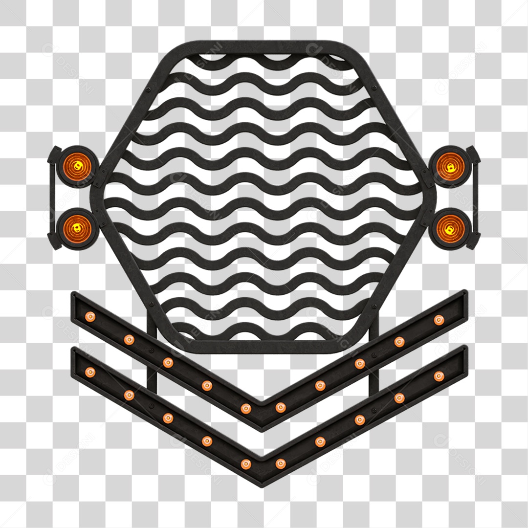 Grade Luz Geométrica PNG Transparente