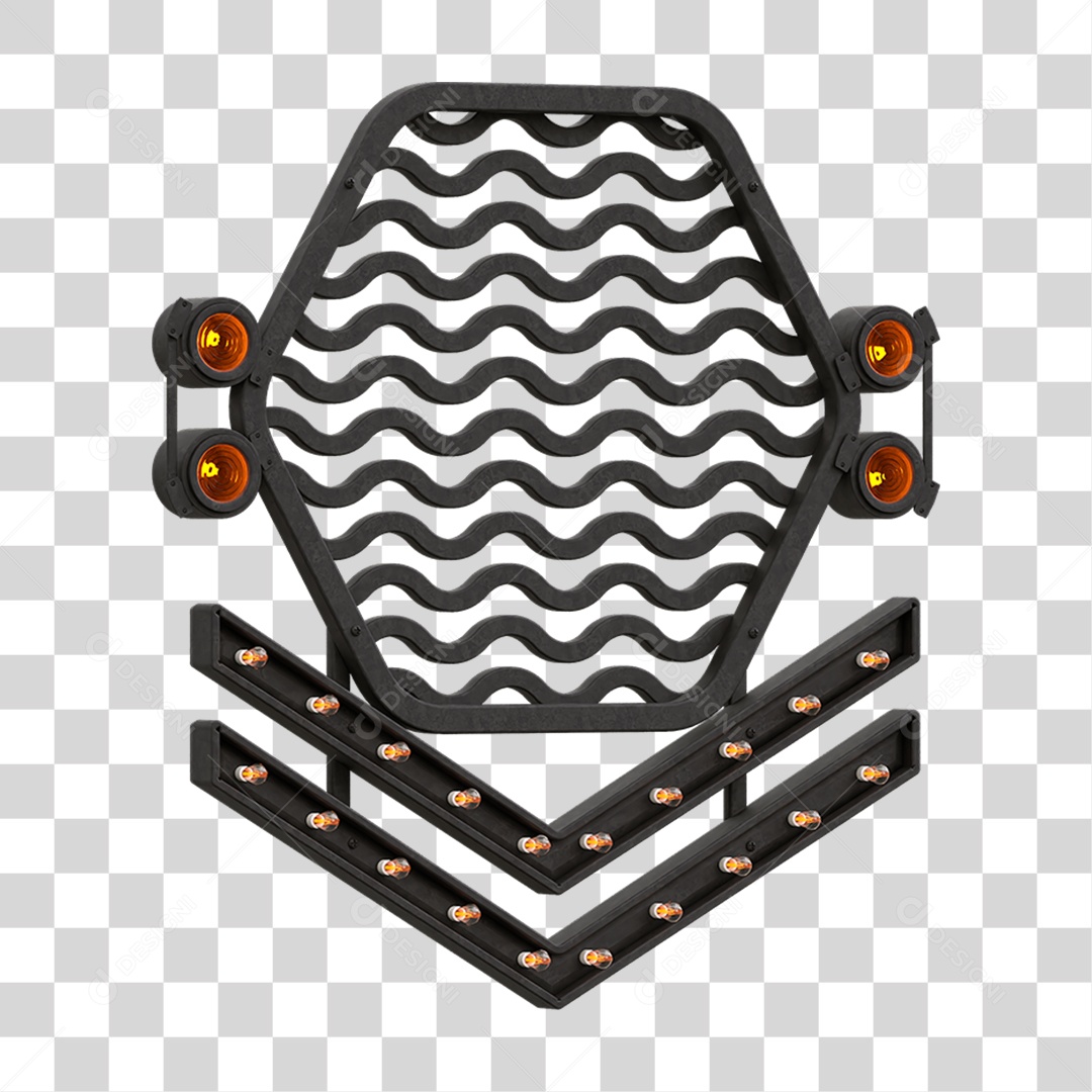 Grade Luz Geométrica PNG Transparente