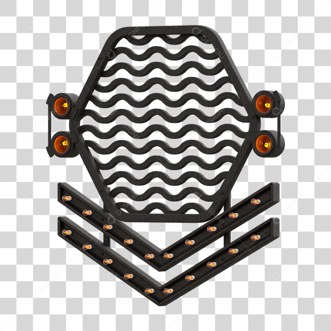 Grade Luz Geométrica PNG Transparente