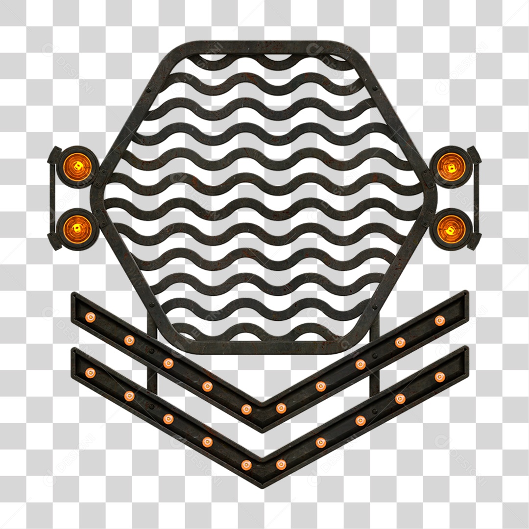 Grade Luz Geométrica PNG Transparente