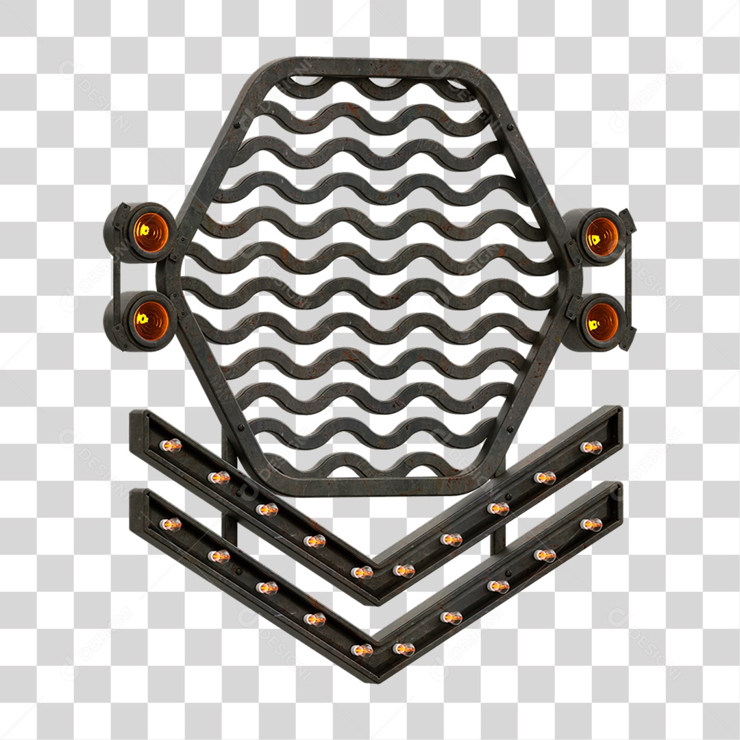 Grade Luz Geométrica PNG Transparente