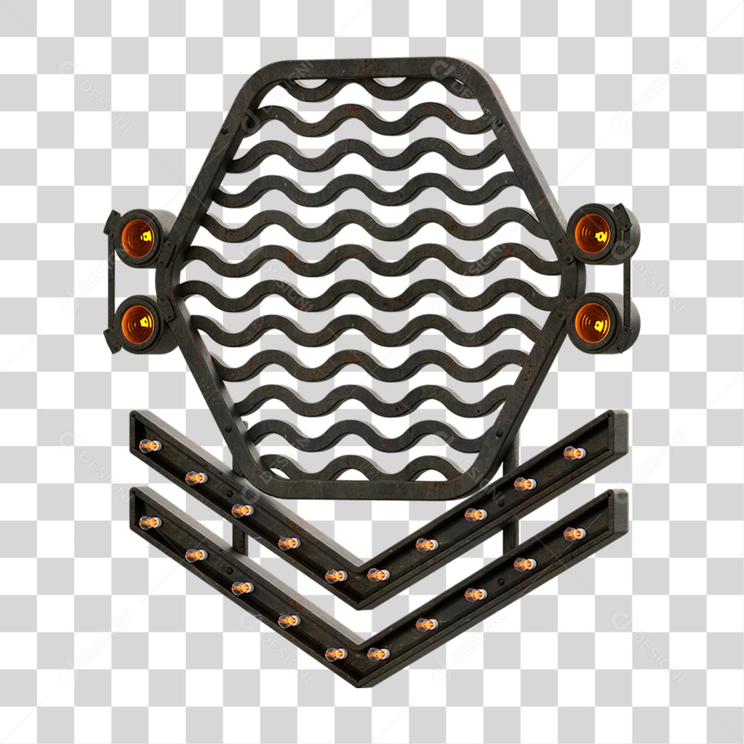 Grade Luz Geométrica PNG Transparente