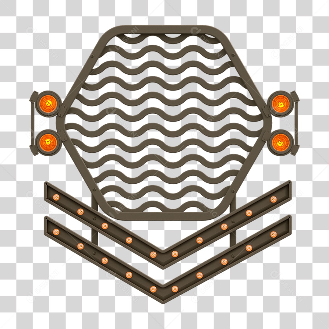 Grade Luz Geométrica PNG Transparente