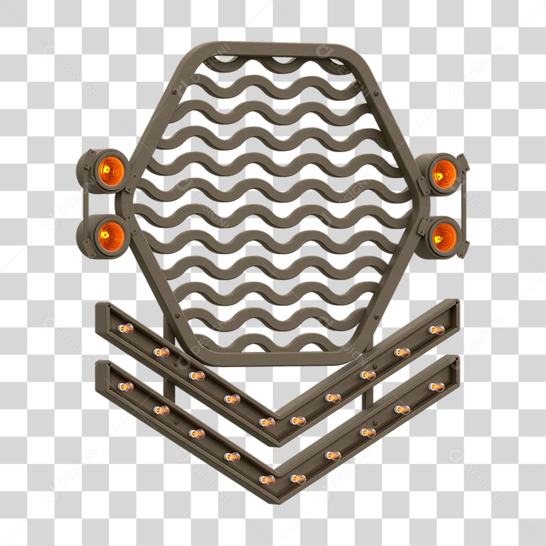 Grade Luz Geométrica PNG Transparente