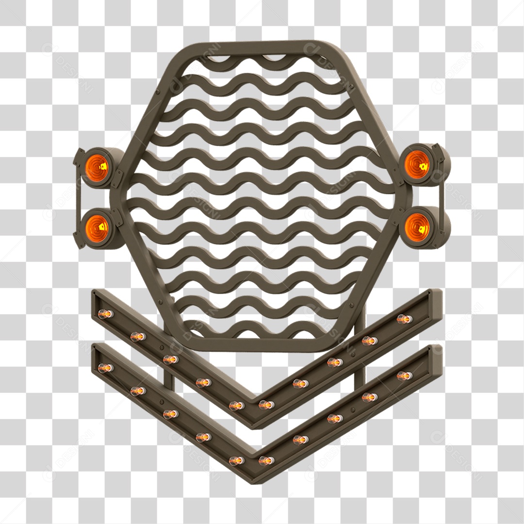 Grade Luz Geométrica PNG Transparente