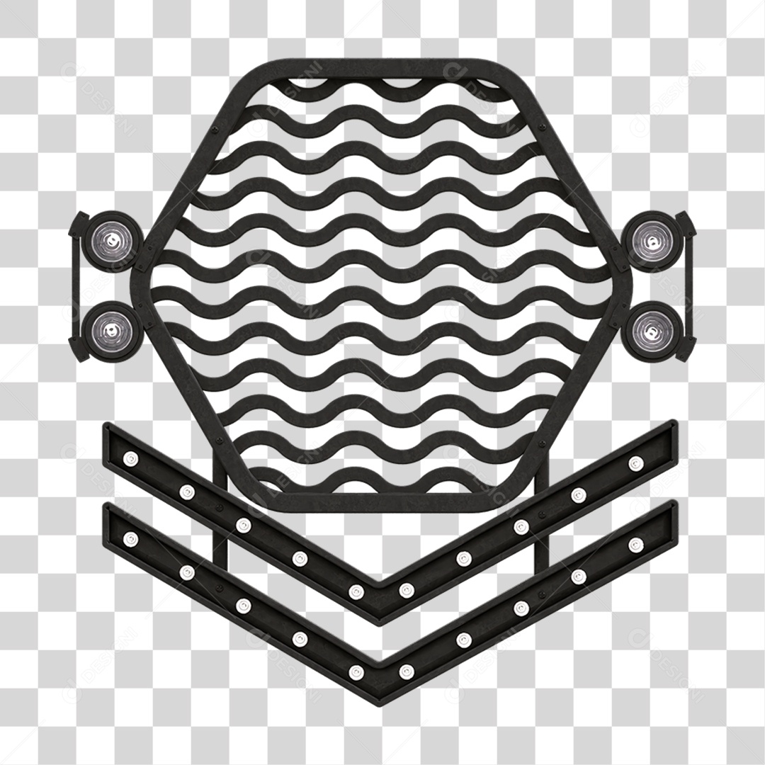 Grade Luz Geométrica PNG Transparente