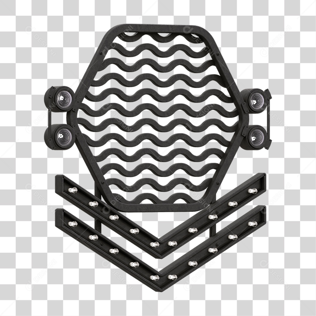 Grade Luz Geométrica PNG Transparente