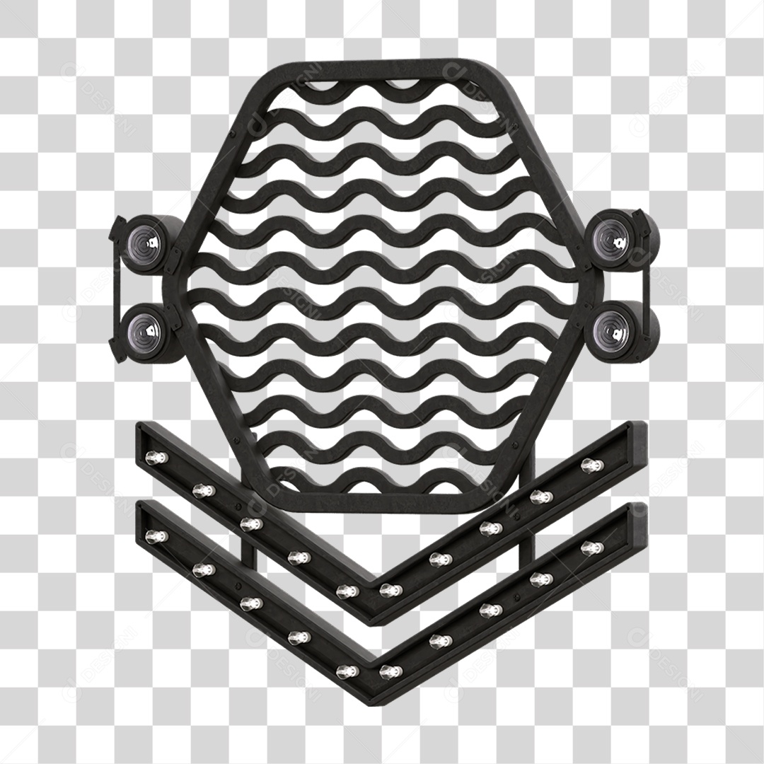 Grade Luz Geométrica PNG Transparente