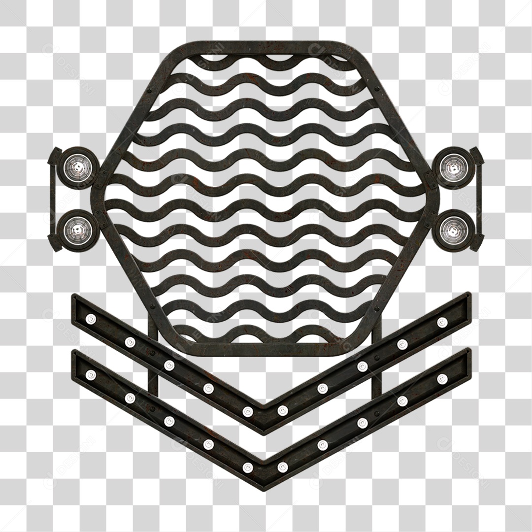 Grade Luz Geométrica PNG Transparente