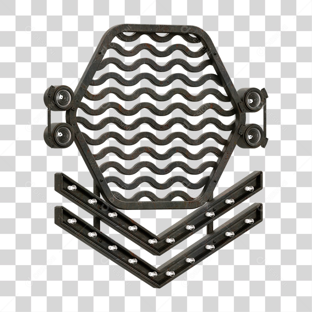 Grade Luz Geométrica PNG Transparente