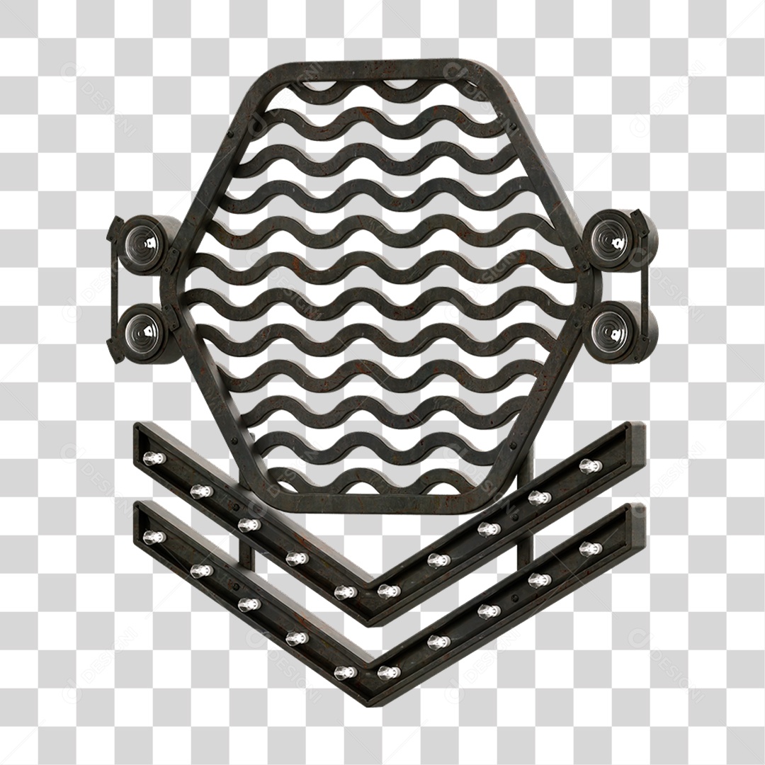 Grade Luz Geométrica PNG Transparente