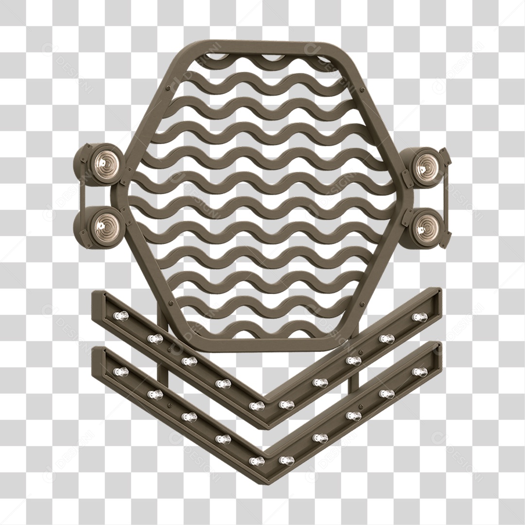 Grade Luz Geométrica PNG Transparente