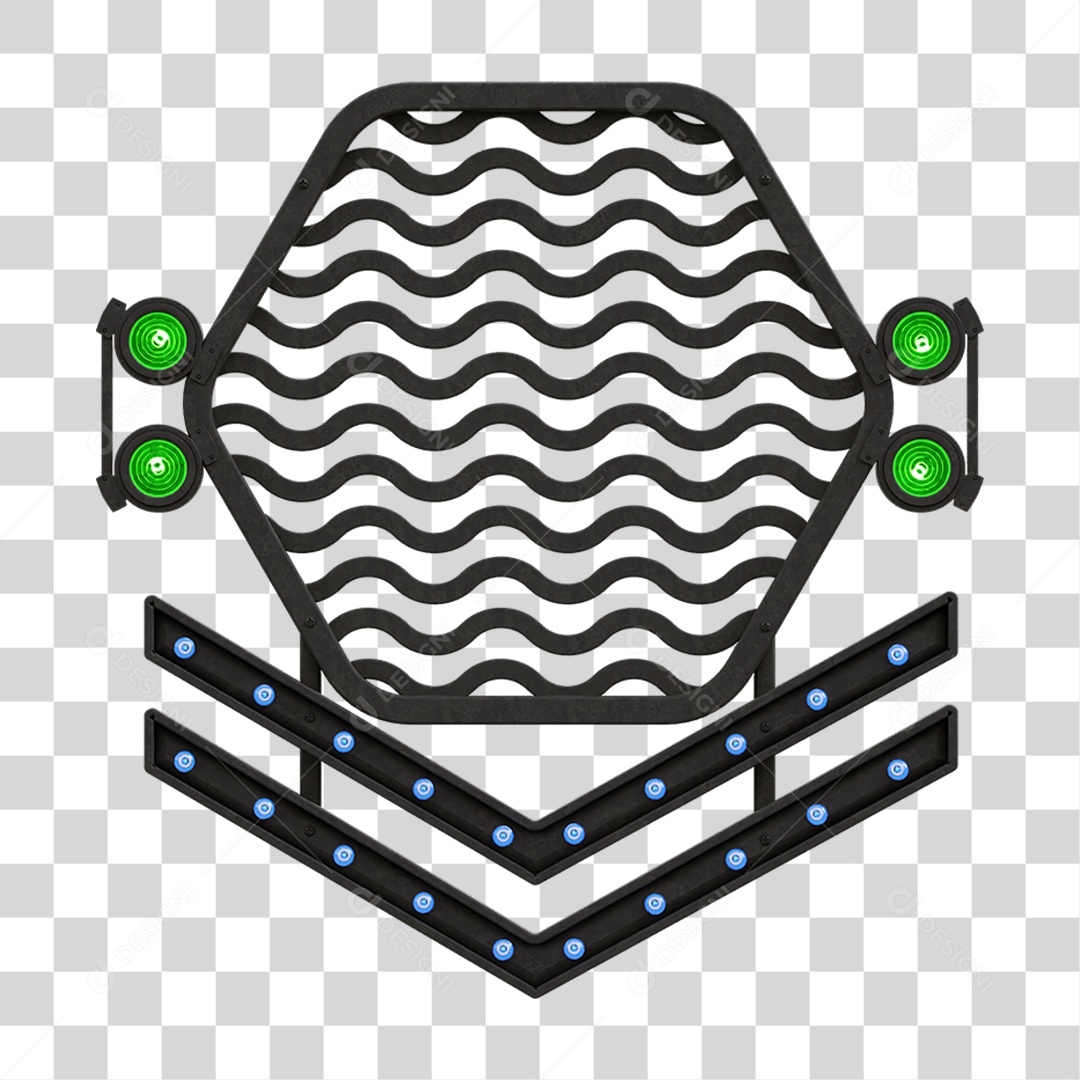 Grade Luz Geométrica PNG Transparente