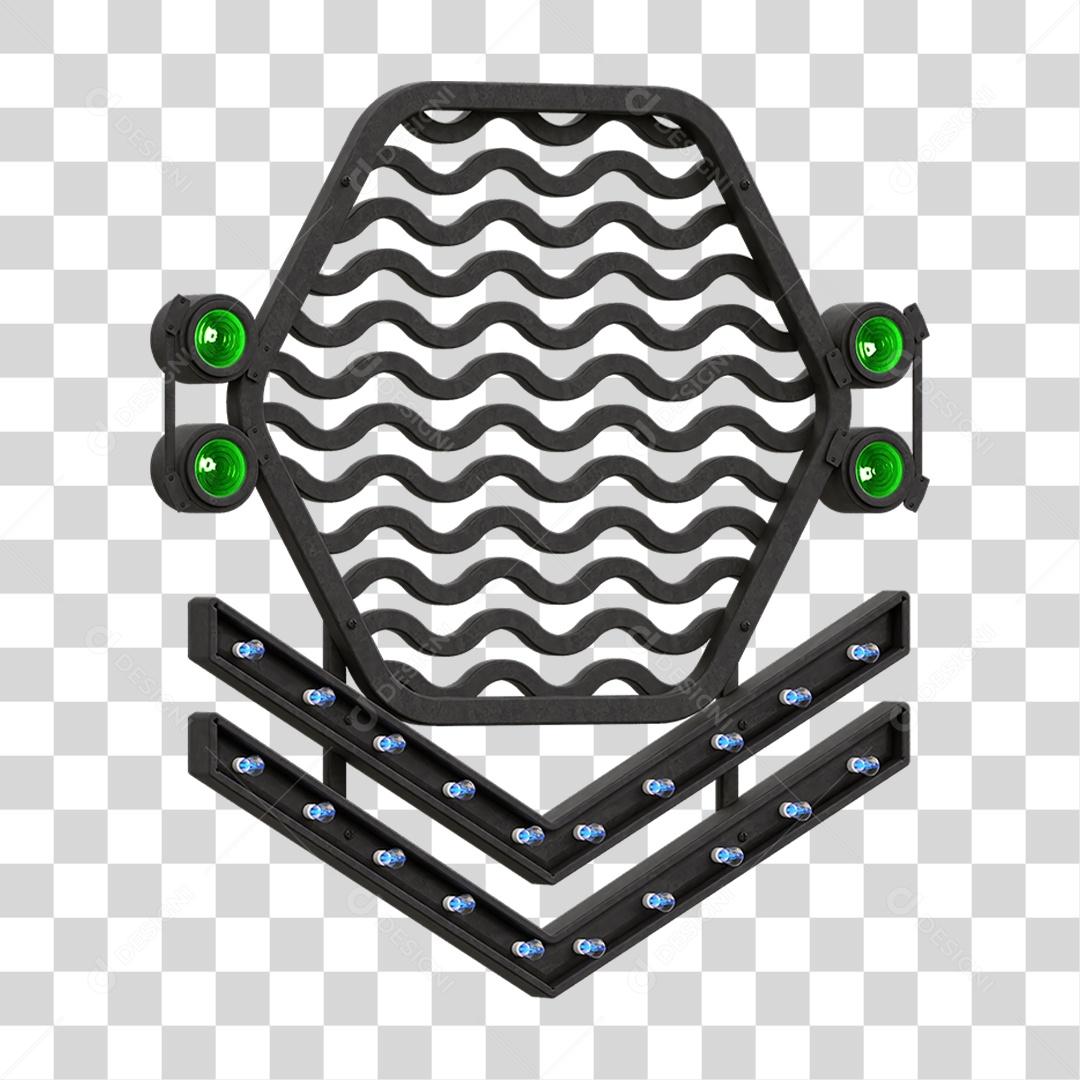 Grade Luz Geométrica PNG Transparente