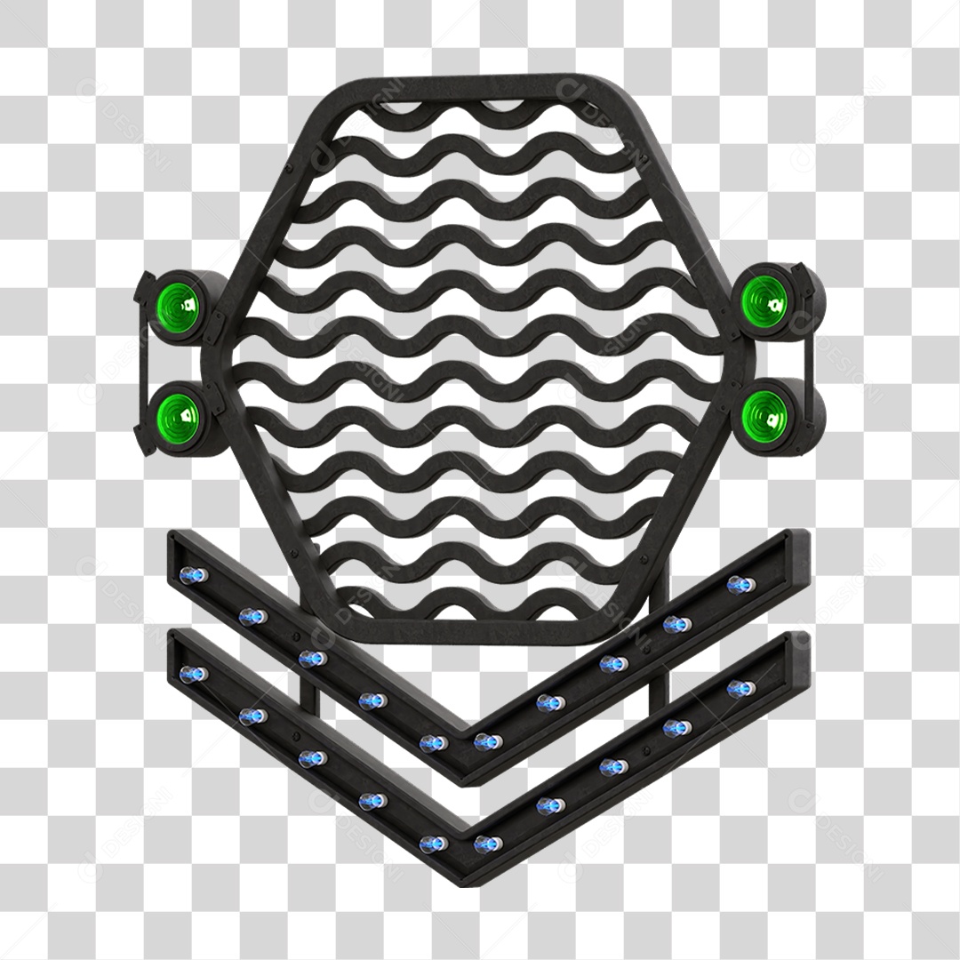 Grade Luz Geométrica PNG Transparente