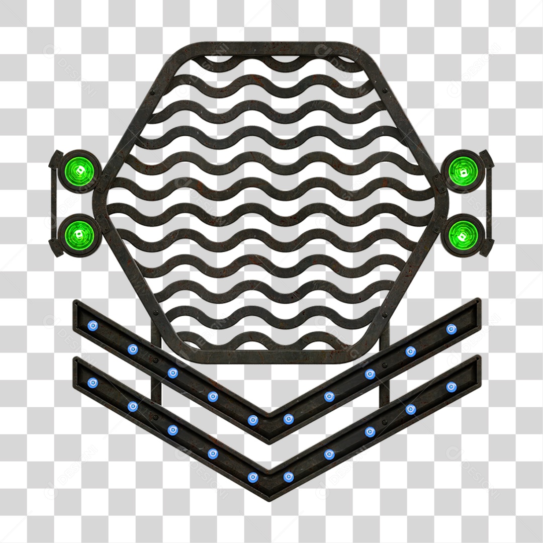 Grade Luz Geométrica PNG Transparente