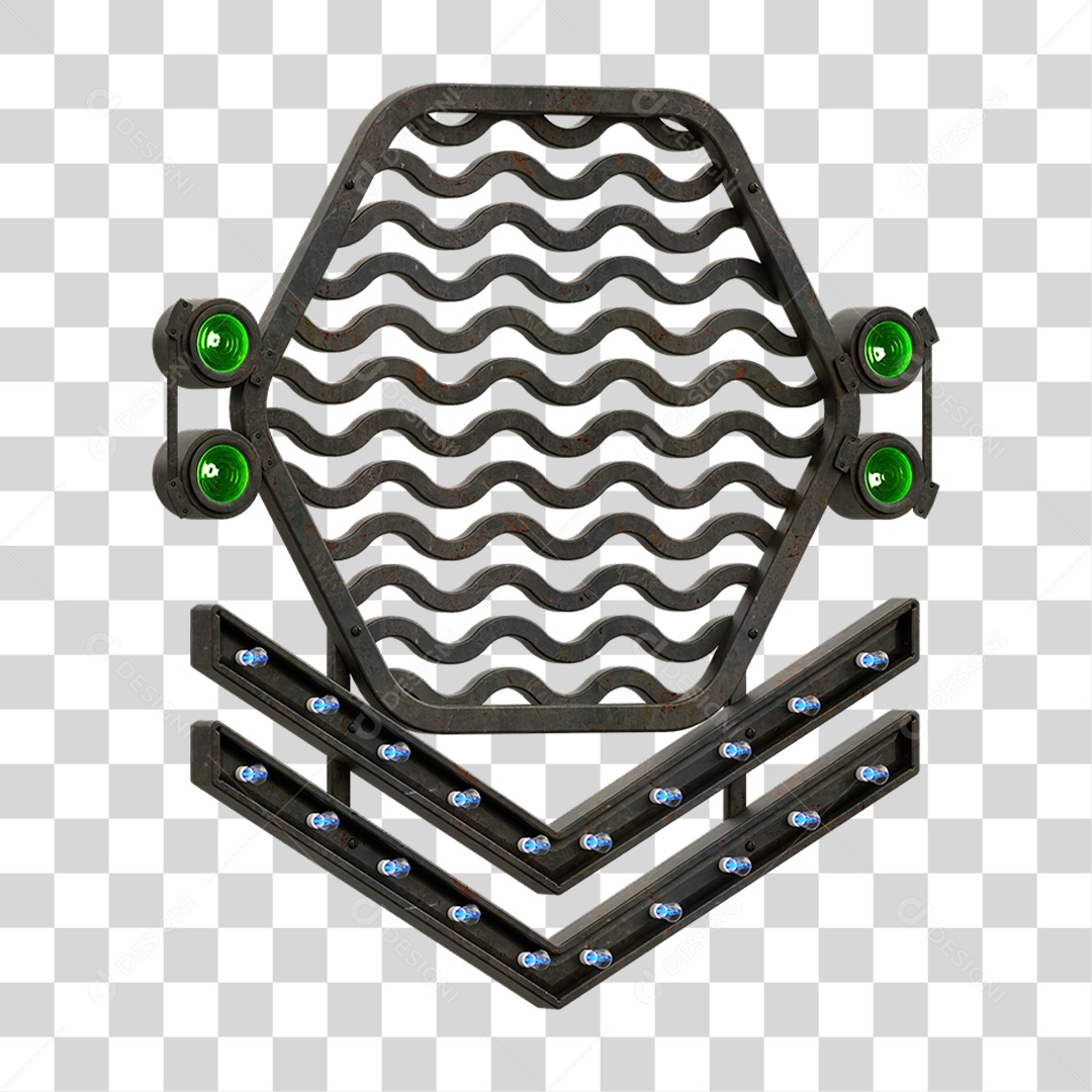 Grade Luz Geométrica PNG Transparente