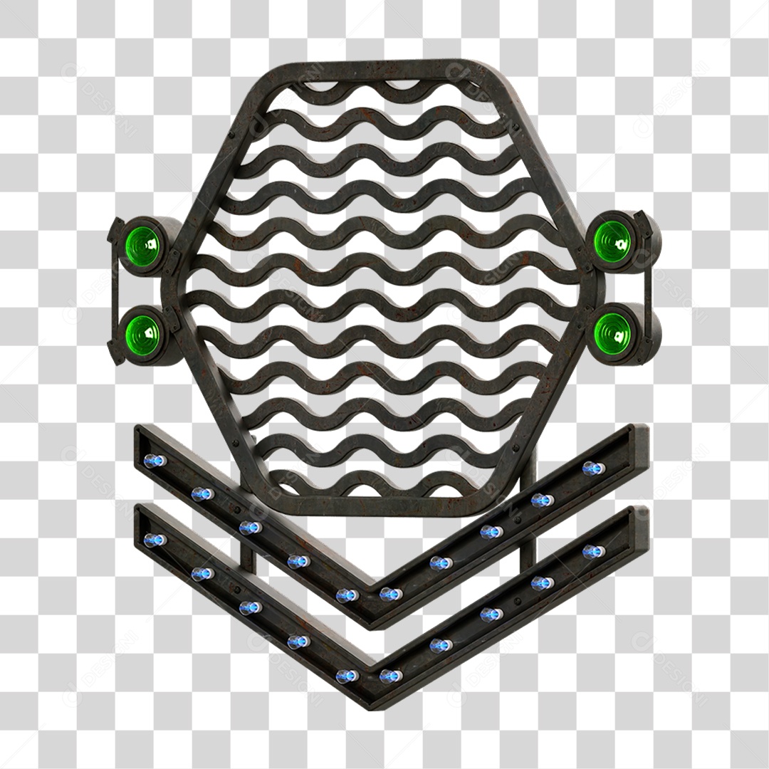 Grade Luz Geométrica PNG Transparente