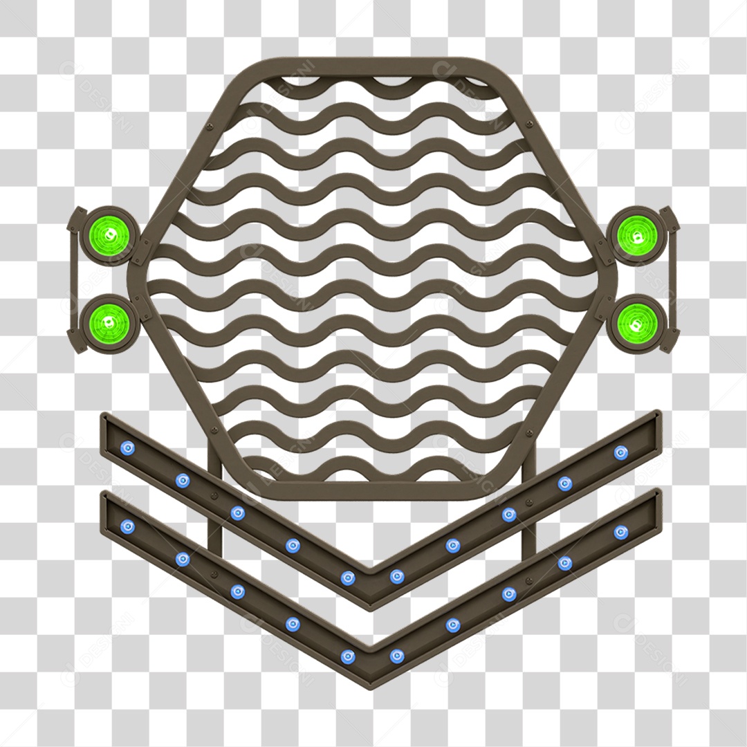 Grade Luz Geométrica PNG Transparente